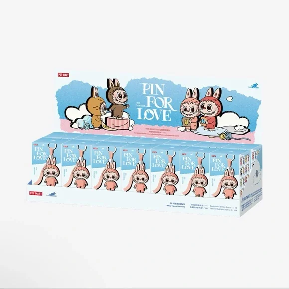 NIB Authentic Pop Mart Pin For Love Confirmed P Labubu Vinyl Pendant Yellow - Picture 7 of 7